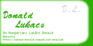 donald lukacs business card